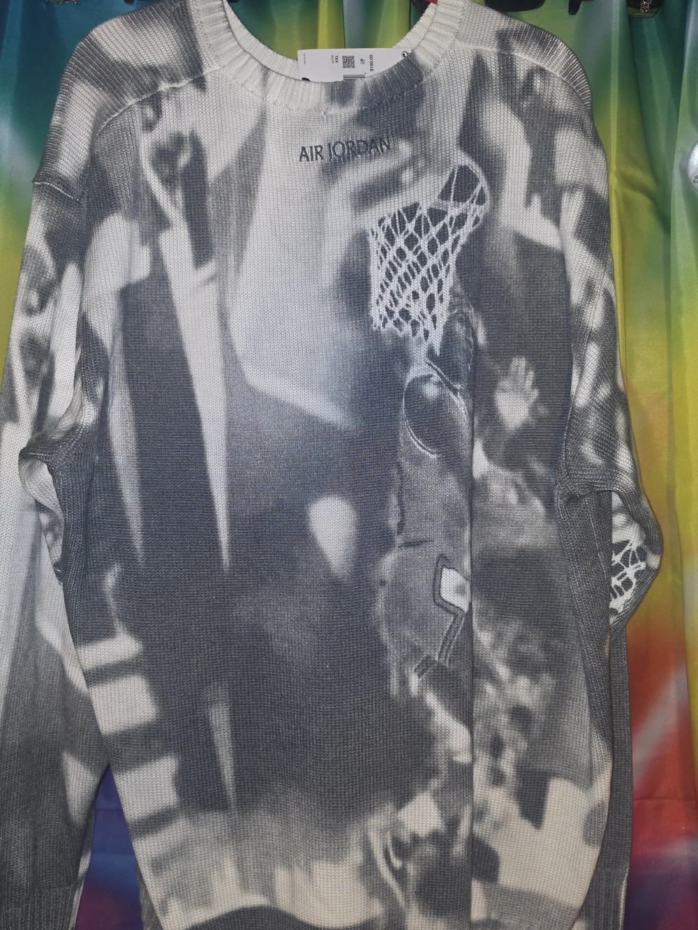 *New* Air Jordan Gray and White Tie-Dye Crewneck Sweater - Men (Open To Offers) - Picture 5 of 5